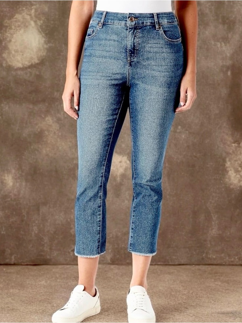 Vintage America Blue Cropped Ankle Jeans 349